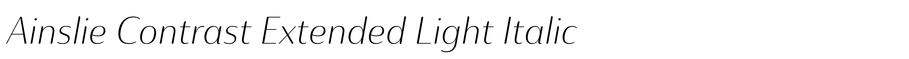 Ainslie Contrast Extended Light Italic
